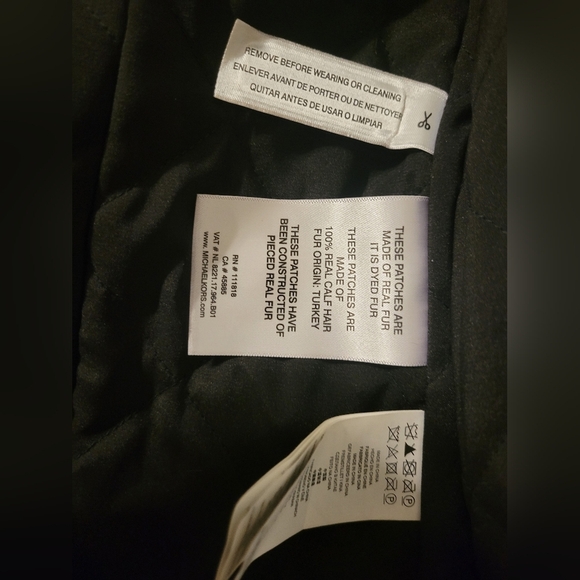 Michael Kors Leather Belt Jacket Chettah Animal Print Fur Studded Biker Jacket - Picture 14 of 16